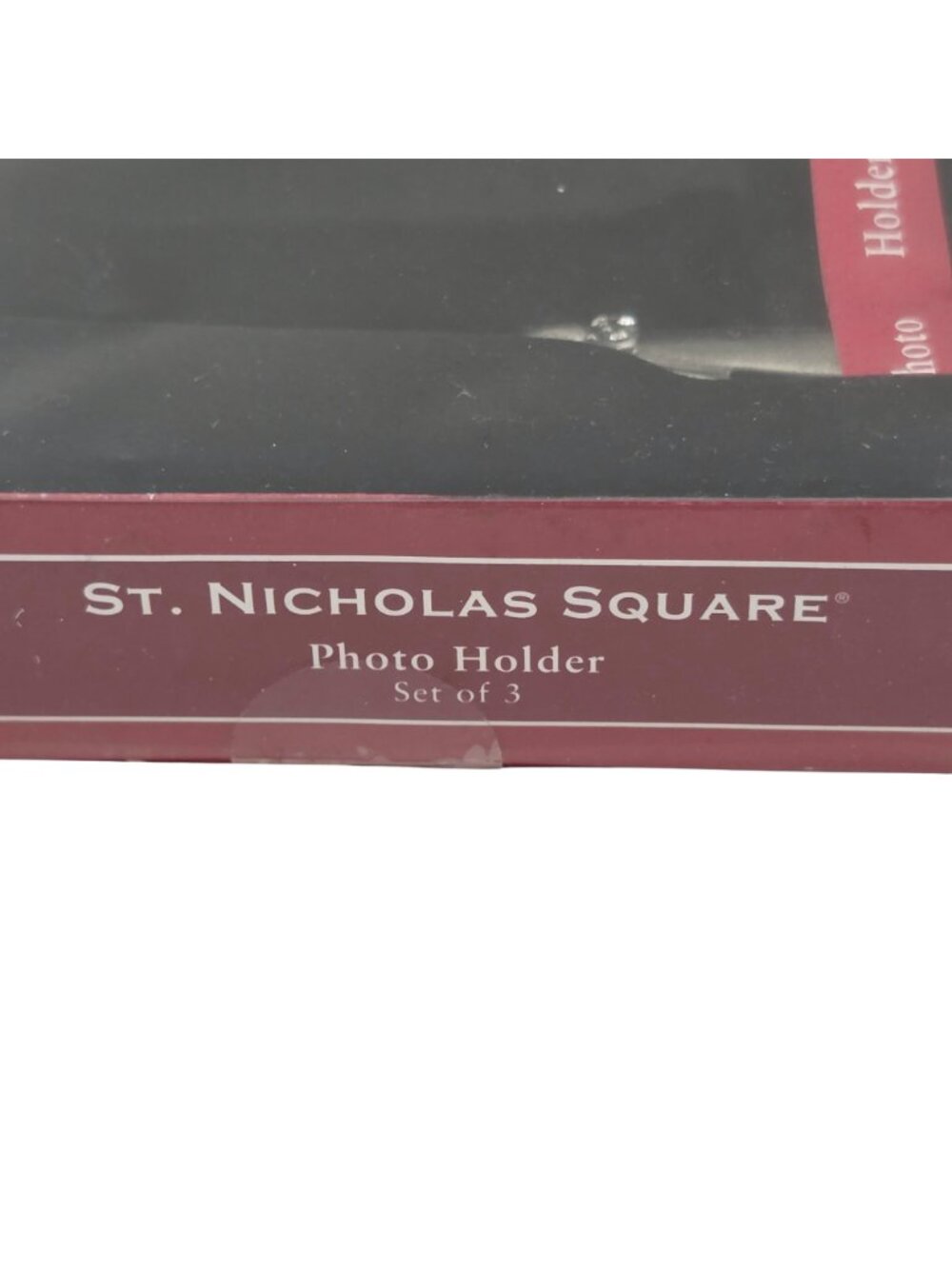 St Nicholas Square Angel Photo Holder Pewter Rhinestone Accent Set Of 3 Holiday - Picture 3 of 8